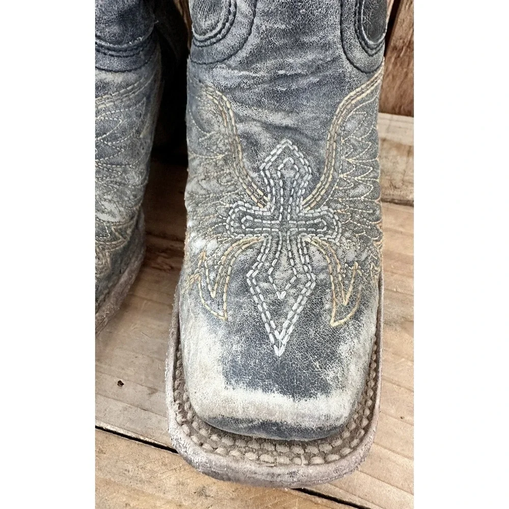 Corral Brown Cowboy Western Boots Kids Size 2 A1032 Cowgirl
